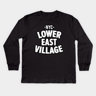 Lower East Village NYC Shirt - Manhattan - Urban Chic for Trendy Style Kids Long Sleeve T-Shirt